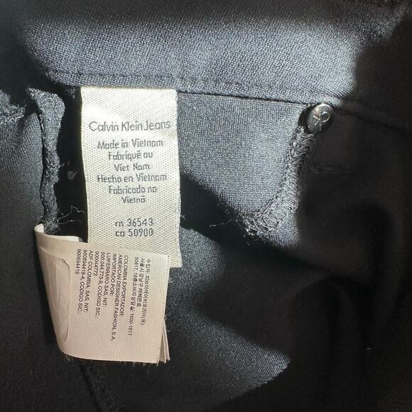 Calvin Klein Tailored Straight Leg Black Stretchy, Jeans, Size 10 - Picture 8 of 10